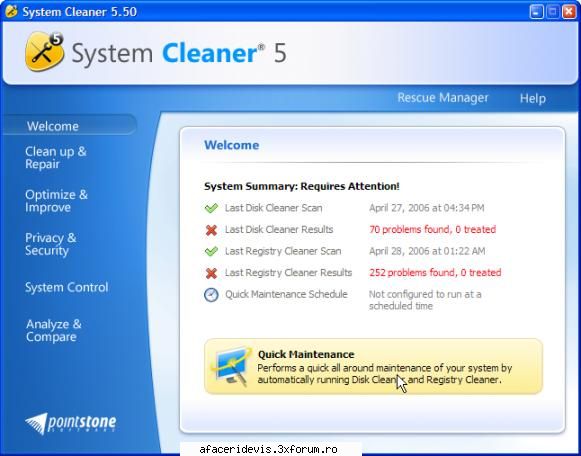 system cleaner is a tool for restoring hard-drive space, cleaning up the history of your activities