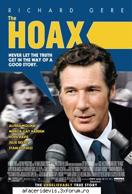 the hoax engl the hoax englin what would cause fantastic media frenzy, clifford irving (gere) sells