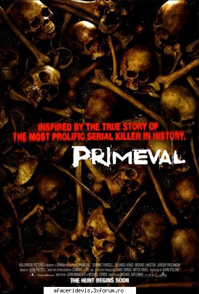 primeval by the true story of a legendary 25-foot man-eating crocodile comes the intense, terrifying