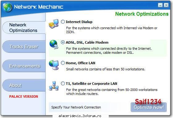 Benutec Network Mechanic v2.5 - Network Mechanic optimizes your Internet - download free soft