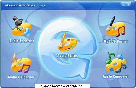 not only can you use mcfunsoft� audio studio� to grab music from a cd, you can record audios, in