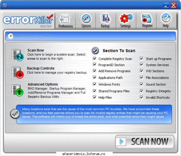 error killer error killer will scan your computer for these invalid system references and file file